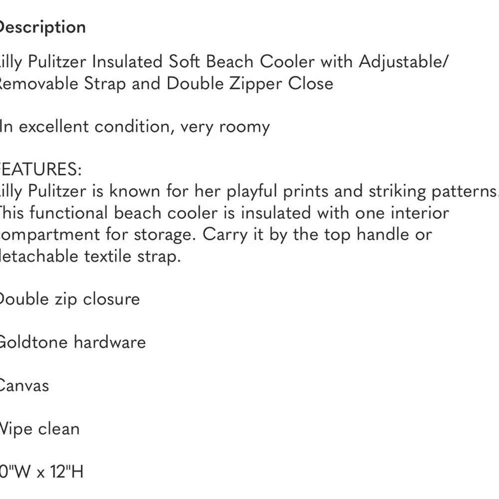 Lilly Pulitzer Pink and Green Floral Cooler Bag - Picture 5 of 6